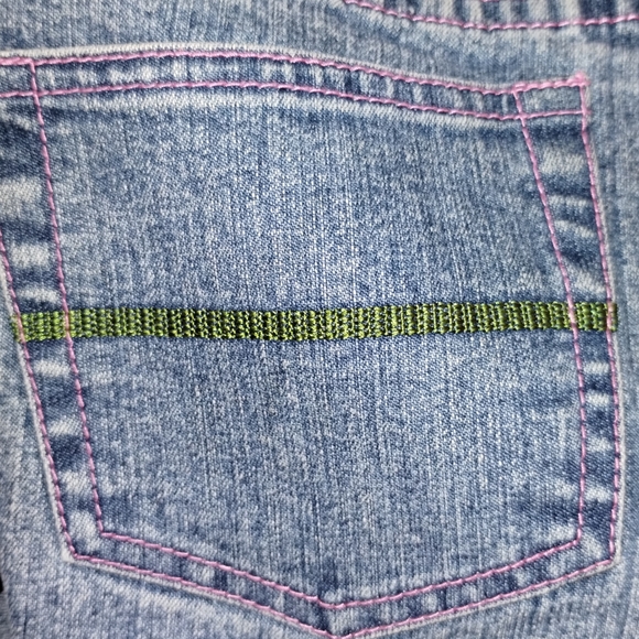 JORDACHE JEANS Flare Pink Purple Green Embroidery Vintage Vibes Barbiecore - Picture 9 of 16